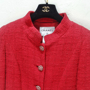 chanel like jacket red