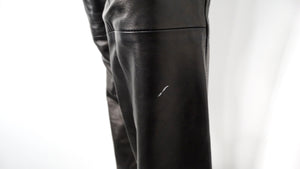 Tom Ford for Gucci 1990s Black Lambskin Leather Flare Pants