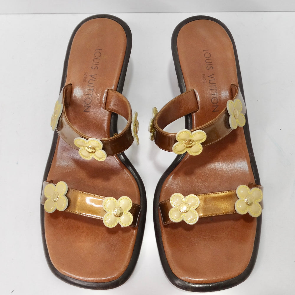 Louis Vuitton Patent Leather Flower Heels
