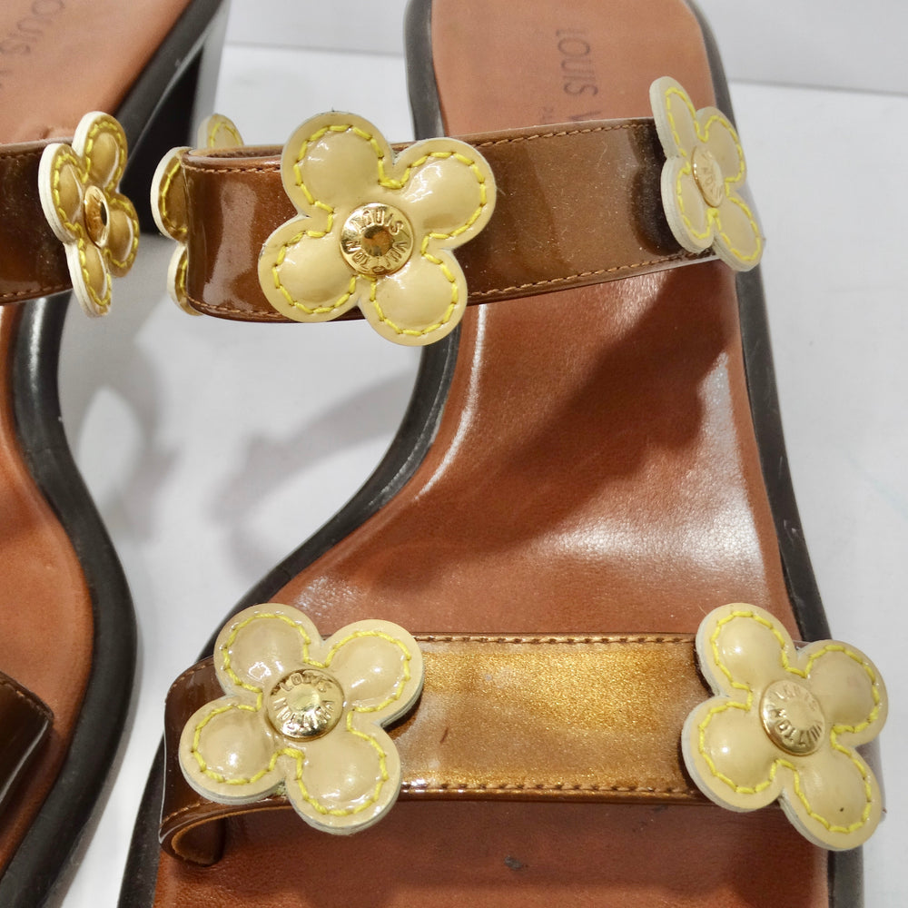 Louis Vuitton Patent Leather Flower Heels
