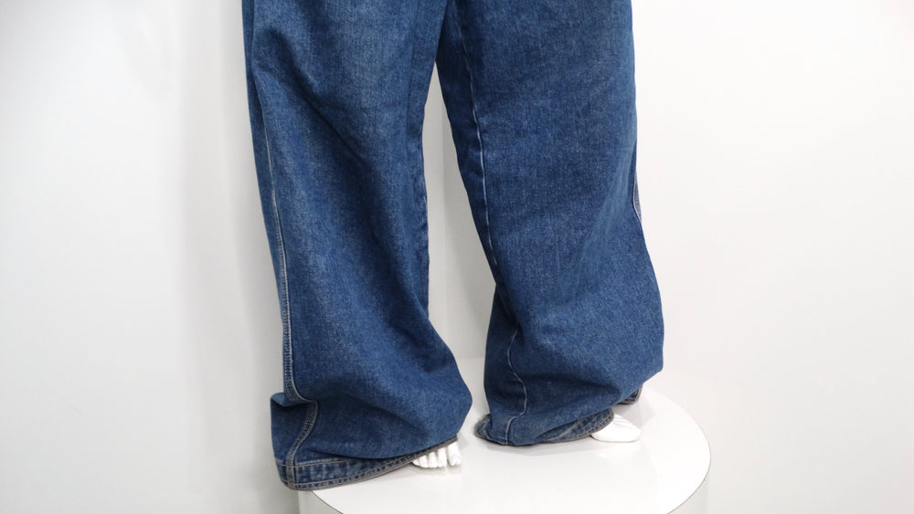 JNCO Lucky Buddha Limited Edition Dark Stone Blue Denim Baggy Jeans