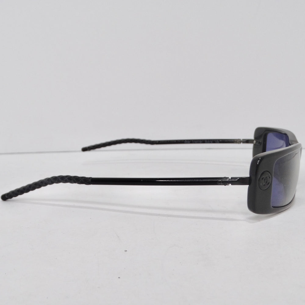 Chanel Black Y2K Square Frame Sunglasses