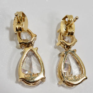 18K Gold Plated Vintage Tear Drop Earrings