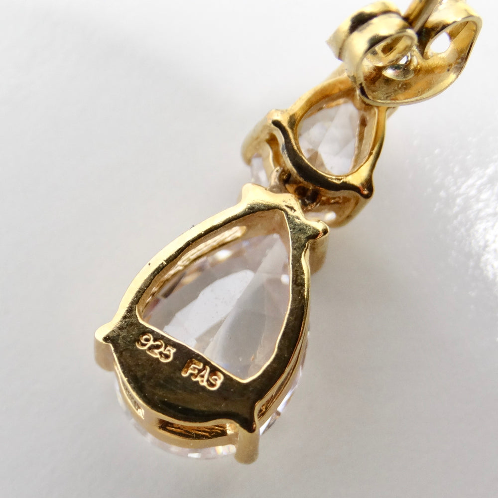 18K Gold Plated Vintage Tear Drop Earrings