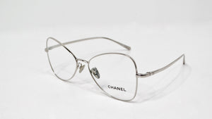 Chanel 2019 Silver-Tone Metal Frame Butterfly Style Eye Glasses