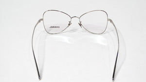 Chanel 2019 Silver-Tone Metal Frame Butterfly Style Eye Glasses