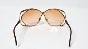 Christian Dior 1980s Butterfly 2056 Orange Gradient Tinted Lens Sunglasses