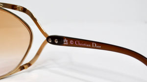 Christian Dior 1980s Butterfly 2056 Orange Gradient Tinted Lens Sunglasses