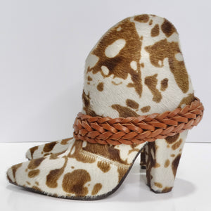 Golden Goose Cow Print Calf Hair Ankle Boots