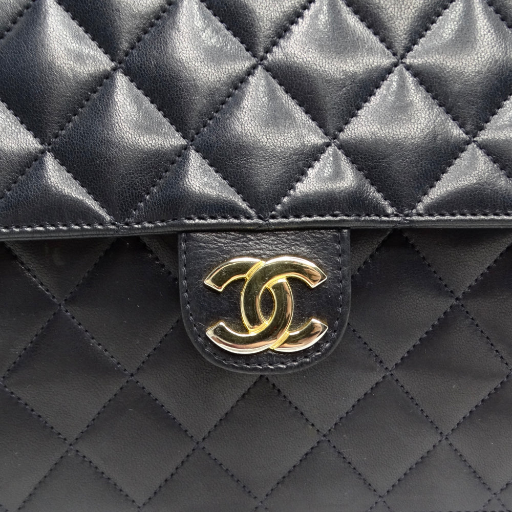 Chanel Brown Jumbo Classic Single Flap Bag Beige Leather ref
