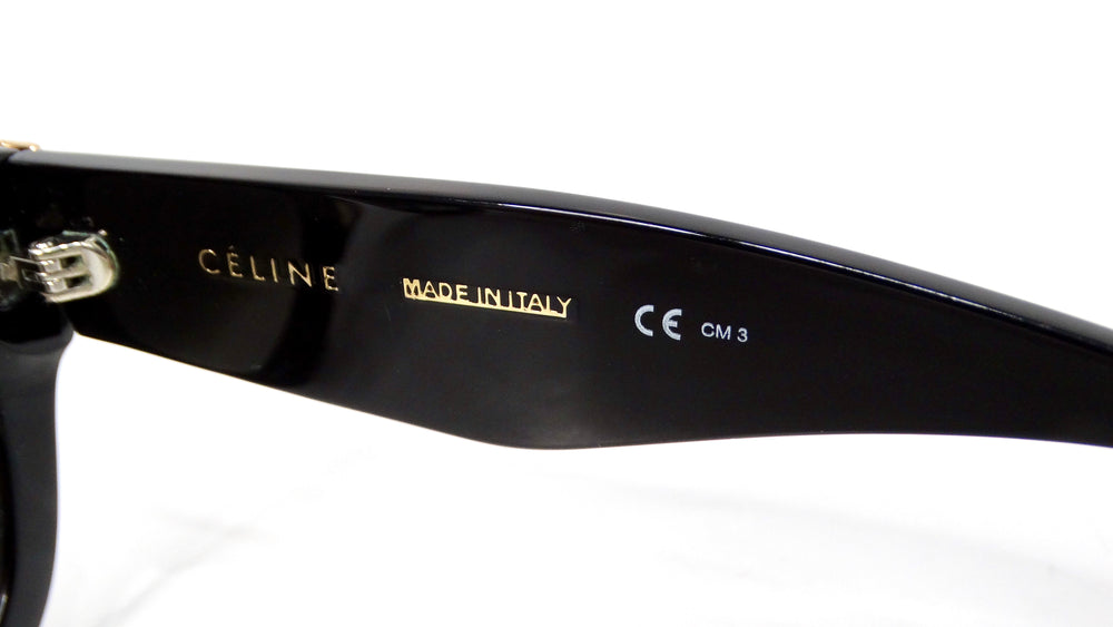 Celine Black & Gold-Tone Wayfarer CL40195 Gradient Tinted Lens Sunglasses