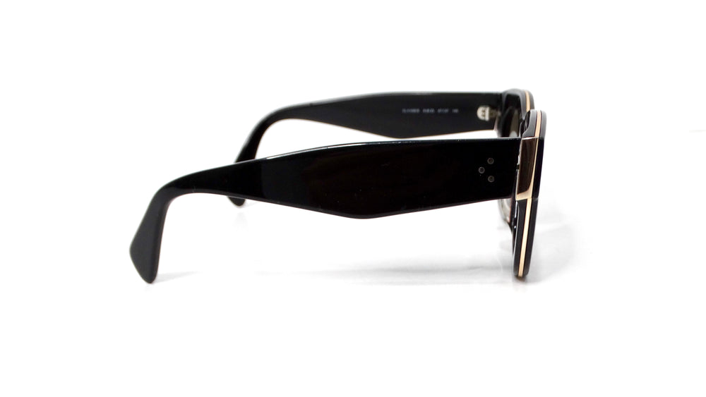 Celine Black & Gold-Tone Wayfarer CL40195 Gradient Tinted Lens Sunglasses