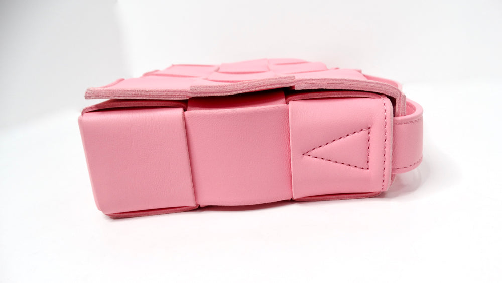 Bottega Veneta Pink Cassette Leather Crossbody Bag