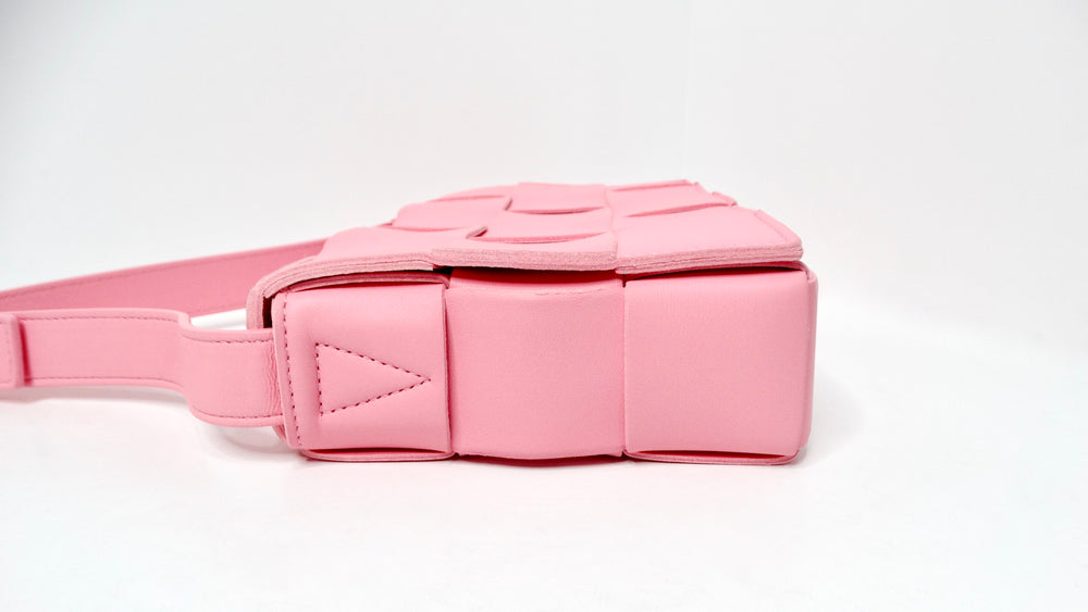 Bottega Veneta Pink Cassette Leather Crossbody Bag