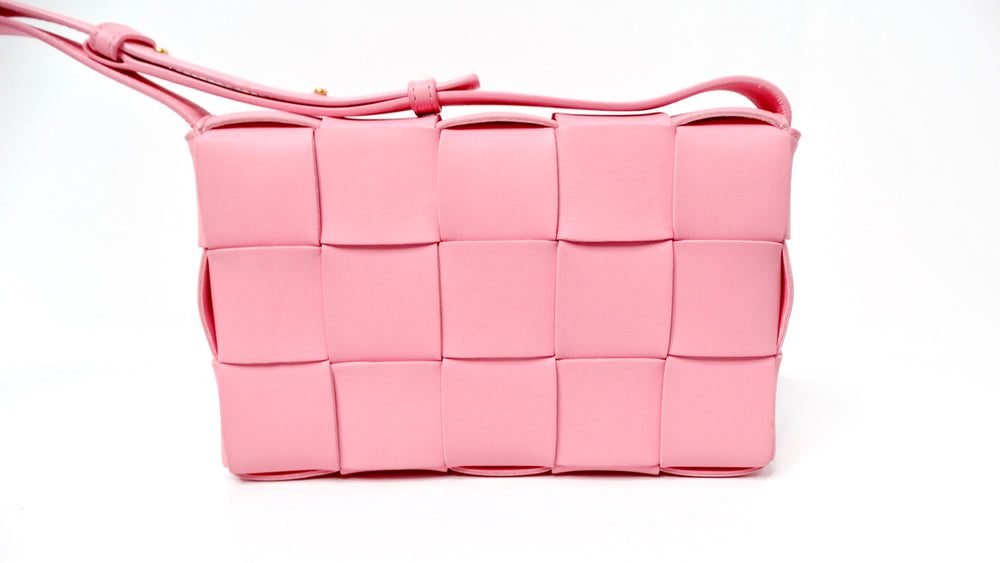 Bottega Veneta Pink Cassette Leather Crossbody Bag