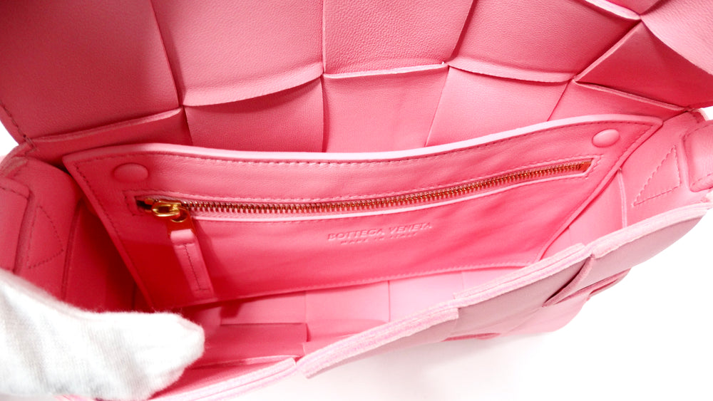 Bottega Veneta Pink Cassette Leather Crossbody Bag