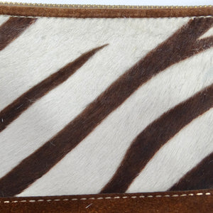 Coach 1990s Zebra Print Calf Hair Shoulder Bag