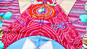 Hermes Vintage "Tibet II" 90 cm Fuchsia Printed Silk Scarf