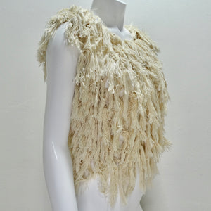 1980s Shaggy Fringe Knit Top