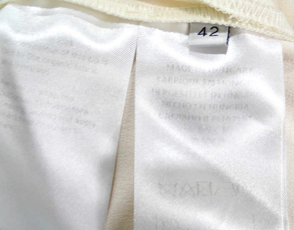 Stella McCartney Cream Wide-Leg Cropped Trousers