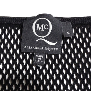 Alexander McQueen Black Mesh Cut Out Top
