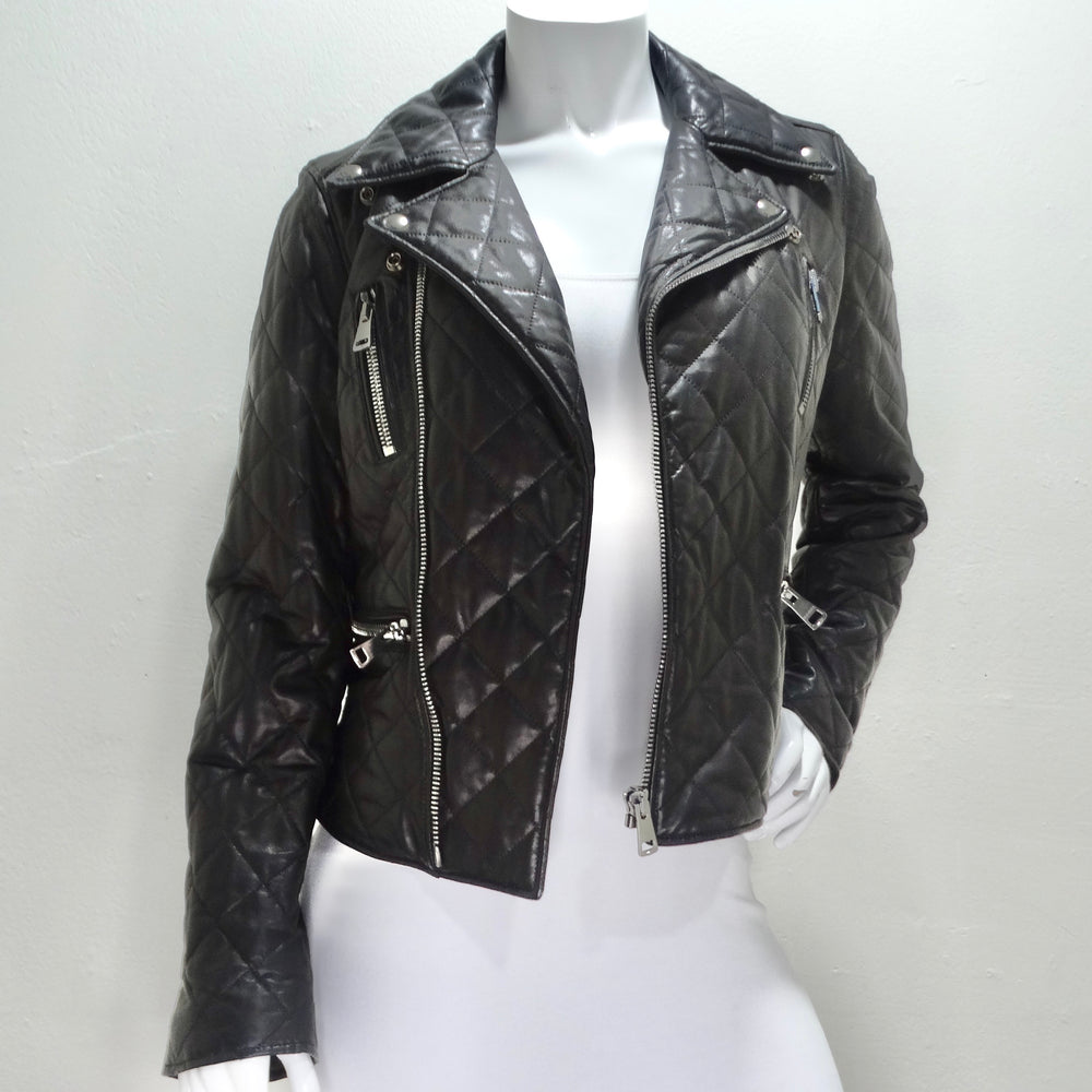 Balenciaga Leather Biker Jacket Black Size 42 Motorcycle Jacket Retail  $3000