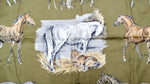 Hermes x Xavier De Poret 1960 "Les Poulains" 90 cm Horse Print Cashmere Scarf