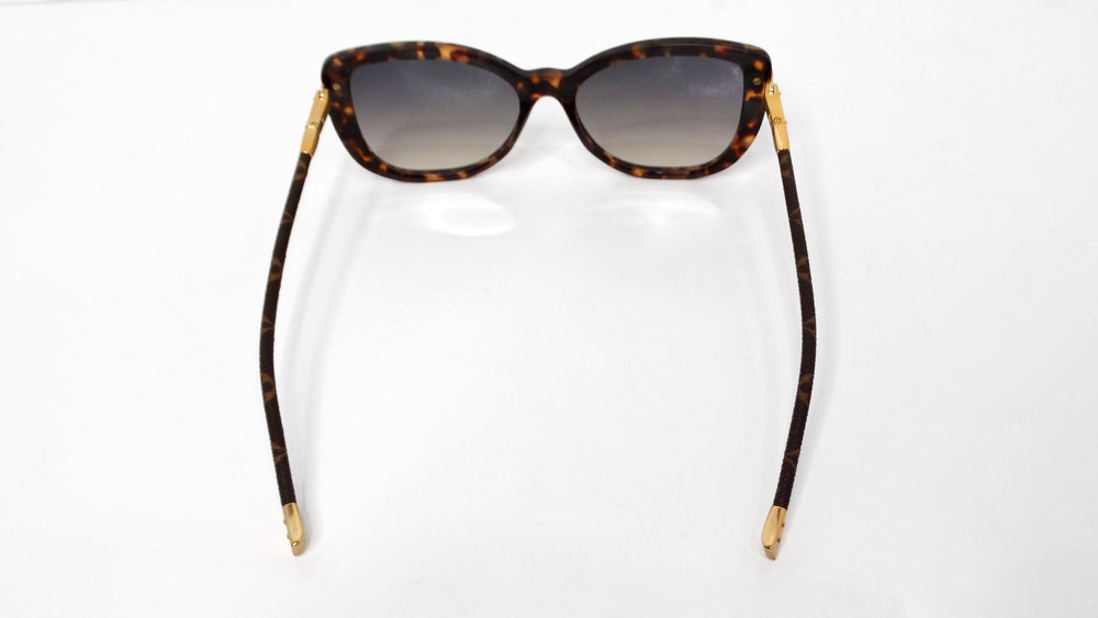 Louis Vuitton Charlotte Frame Tortoise Acetate Monogram Foldable Sunglasses