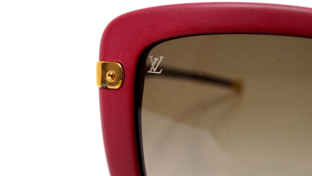 Louis Vuitton Charlotte Frame Purple Acetate Monogram Foldable Sunglasses