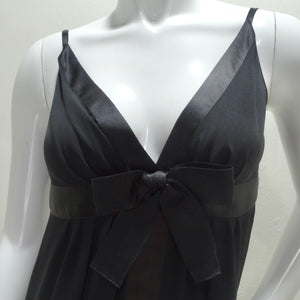 Chanel 1990s Silk Bow Motif Little Black Dress