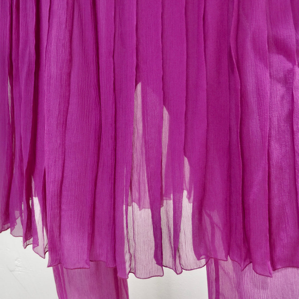 Chanel 2000 Purple Silk Dress, Pant & Belt Set