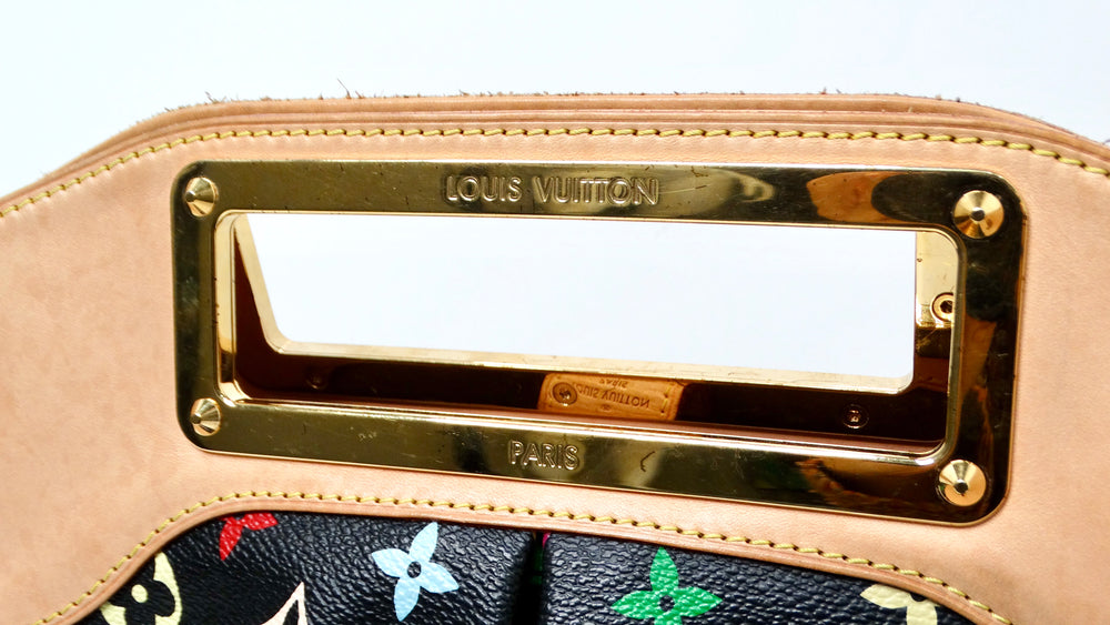 Louis Vuitton x Takashi Murakami Y2K Black Monogram Judy Clutch Shoulder Bag