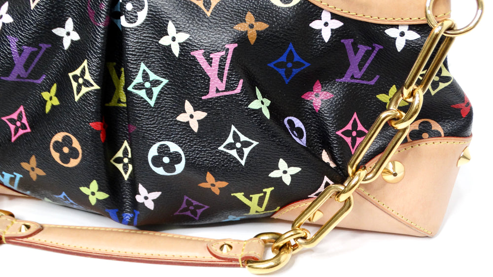 Louis Vuitton x Takashi Murakami Y2K Black Monogram Judy Clutch Shoulder Bag