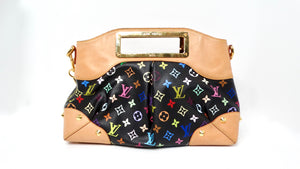 Louis Vuitton x Takashi Murakami Y2K Black Monogram Judy Clutch Shoulder Bag