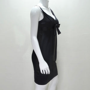 Chanel 1990s Silk Bow Motif Little Black Dress