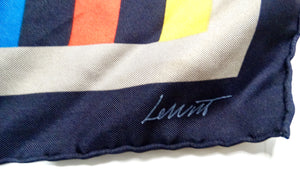 Louis Vuitton x Sol LeWitt "Undertow" Primary Stripe Print Silk Scarf circa 1988