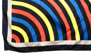 Louis Vuitton x Sol LeWitt "Undertow" Primary Stripe Print Silk Scarf circa 1988