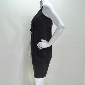 Vintage by Misty Chanel 1990s Silk Bow Motif Little Black Dress