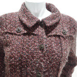 Chanel 2002 Burgundy Wool Tweed Blazer Dress