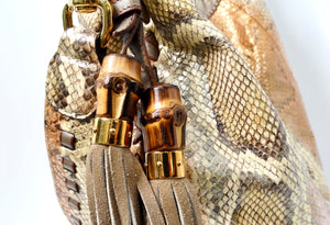 Tom Ford for Gucci Large Iridescent Python Jackie Hobo Bag circa 1990s
