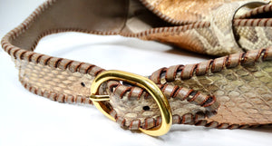 Tom Ford for Gucci Large Iridescent Python Jackie Hobo Bag circa 1990s