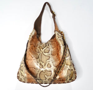 Tom Ford for Gucci Large Iridescent Python Jackie Hobo Bag circa 1990s