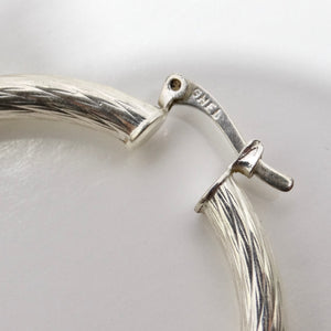 1980s Silver 925 Hoop Earrings