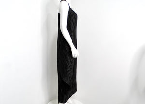 Mashiah Arrive 2000s Black Pleated Maxi Dress With Arm Sleeves