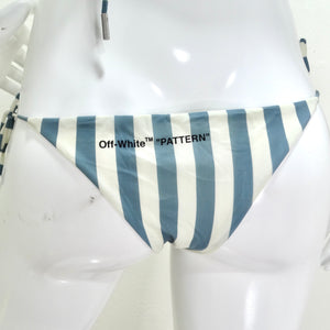 Off White Blue Stripe Bikini