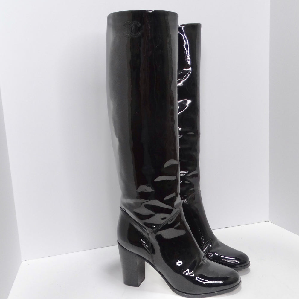 patent leather boots