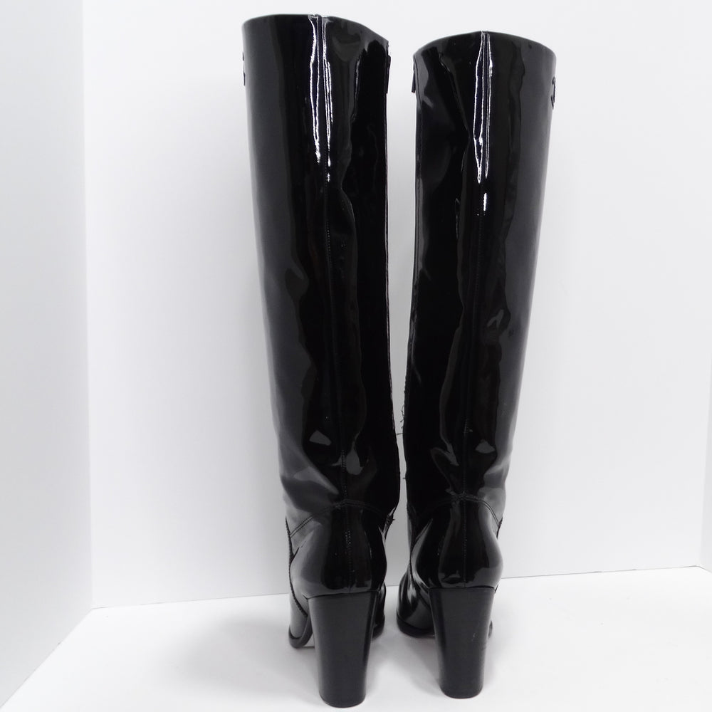 Chanel Black Patent Leather Boots – Vintage by Misty
