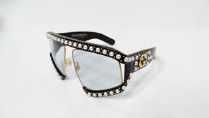 Gucci Hollywood Forever Pearl Acetate Tinted Oversized Mask Sunglasses