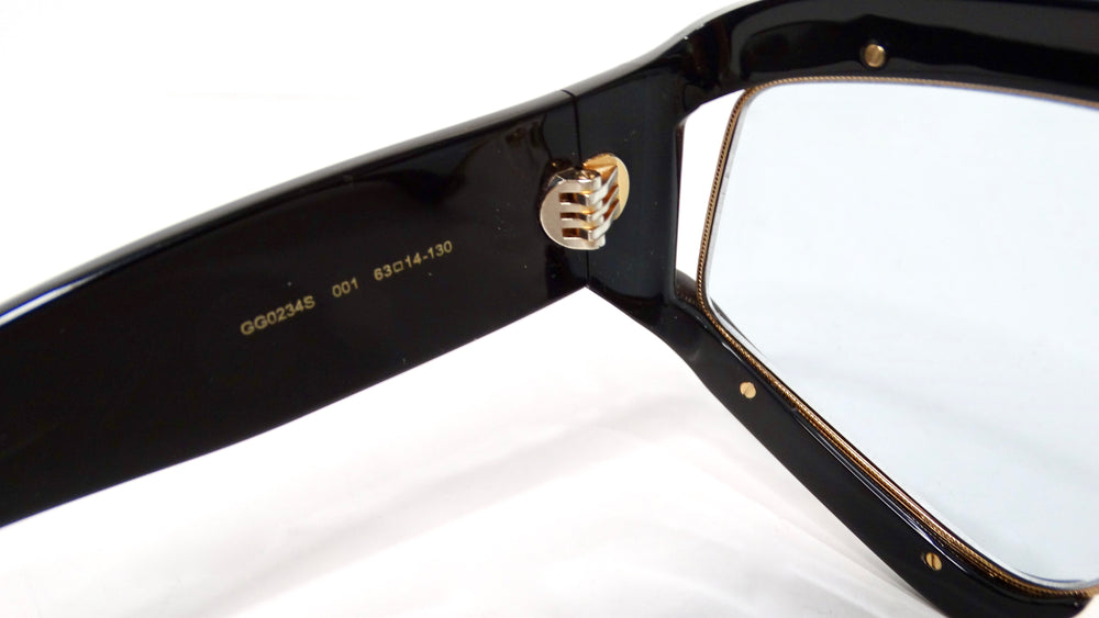 Gucci Hollywood Forever Pearl Acetate Tinted Oversized Mask Sunglasses