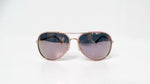 Chanel Light Pink Metal Polarized Pilot Winter Aviator Sunglasses